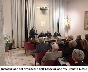 Introduzione del presidente dell'Associazione avv. Donato Aicale